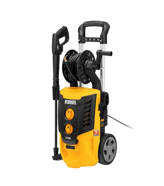 Мойка высокого давления Denzel R-180D, 2200 Вт, 180 бар, 380 л/ч, с барабаном