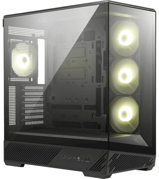 Компьютерный корпус MSI MAG PANO 130R PZ 2xUSB 3.2 Gen 1, 1xUSB 3.2 Gen2 Type-C, 3x120мм ARGB Reverse Blade Fan, 1x120мм ARGB Fan, 1 to 3 Fan PWM Splitter, Tempered Glass Window