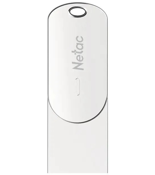Флешка USB Netac U785C (NT03U785C-064G-32PN), 64Gb, USB 3.0/TypeC, R/W 110/45, серебристый