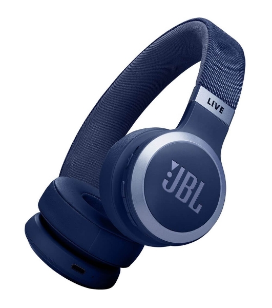 Беспроводные/проводные наушники JBL Live 670NC синий, накладные, Bluetooth + проводной, адаптивное шумоподавление, быстрая зарядка