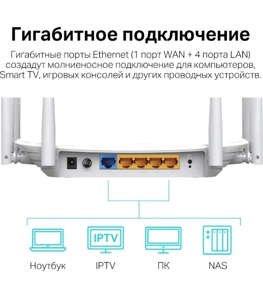 Двухдиапазонный гигабитный Wi-Fi роутер TP-LINK Archer C86 AC1900 с поддержкой MU MIMO/AC1900 Dual-Band Wi-Fi Router