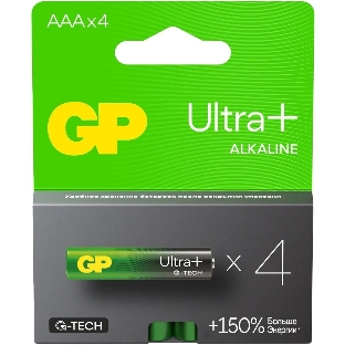 Батарея GP Ultra Plus Alkaline 24AUPA21-2CRSB4 AAA (4шт) блистер