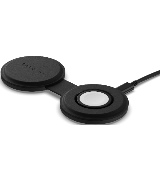 Переносное зарядное устройство Satechi Qi2 OntheGo 2-in-1 Wireless Charger, черный