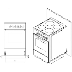 Плита комбинированная Лысьва ЭГ 1/3г01-2у коричневый, конфорок 4 шт (3 газовых + 1 электрическая), духовка 57 л, 50 см x 84 см x 60 см, фото2