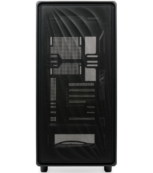 Компьютерный корпус без блока питания HSPD M510, Mesh Mid Tower, черный, TG, 0.5 SPCC, no fans ATX, mATX, mITX 180/280/160мм 1x2.5', 1x3.5', 7xPCI 1xUSB-A 3.0, 1xUSB-A 1.0 517x277x418мм