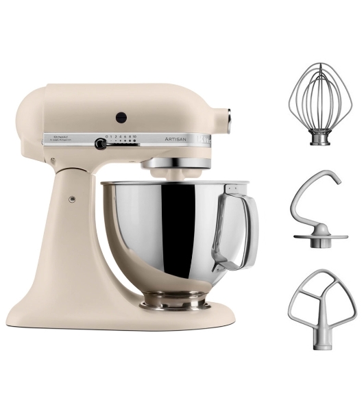 Настольный миксер с откидным блоком KitchenAid 5KSM125EMH Artisan 4.8 л, кремовый