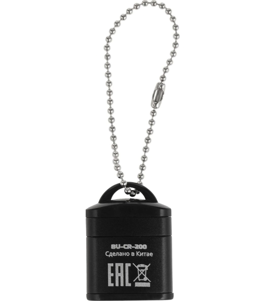 Кард-ридер Buro BU-CR-200/черный/micro-SD/USB 2.0/пластик