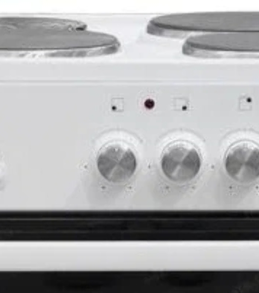 Плита электрическая De Luxe 5003.18Э белый, конфорок 3 шт, духовка 46 л, 50 см x 85 см x 50 см