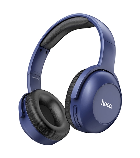 Беспроводные/проводные наушники Hoco W33 синий, полноразмерные, Bluetooth + проводной, складная конструкция, до 10 ч.