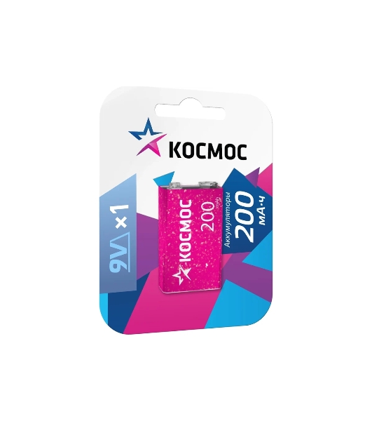 Аккумулятор Космос KOCNI-MH6F22 (200mAh) 6F22 200 мАч 1BL (блист.1шт)