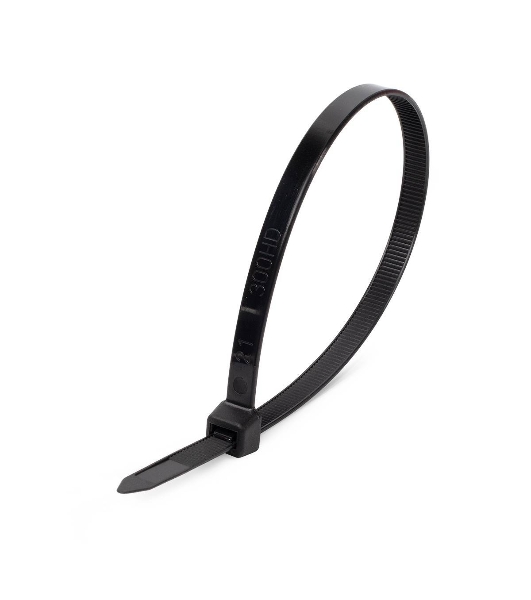 Нейлоновые стяжки Fortisflex КСС 3х100 черный 100 штук