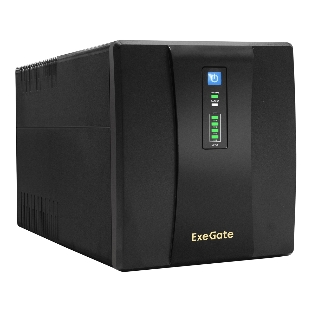 Источник бесперебойного питания ExeGate EP285507RUS SpecialPro UNB-1600.LED.AVR.EURO.RJ.USB 1600VA/950W, LED, AVR, 4 евророзетки, RJ45/11, USB, черный