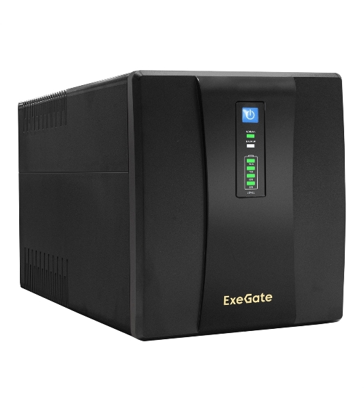 Источник бесперебойного питания ExeGate EP285507RUS SpecialPro UNB-1600.LED.AVR.EURO.RJ.USB 1600VA/950W, LED, AVR, 4 евророзетки, RJ45/11, USB, черный