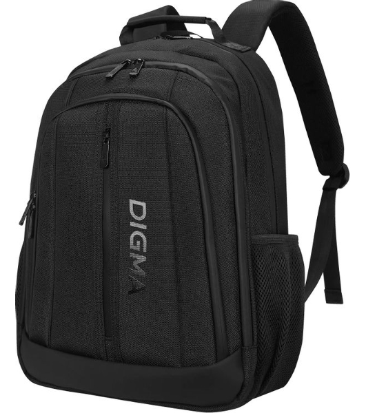 Рюкзак для ноутбука 15.6' Digma Stash S2 черный полиэстер (DGbP15S2BK)