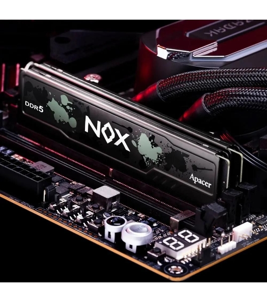Оперативная память Apacer Nox, DDR5, 32Gb (2x16Gb), 5200MHz, CL40, DIMM, радиатор, серый/черный