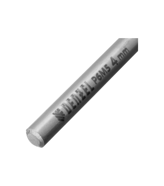 Сверло спиральное по металлу Denzel 4 x 75мм, Р6М5, Golden Tip