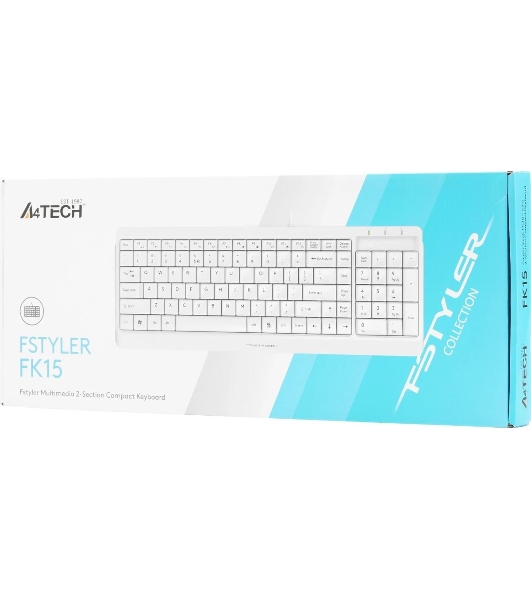 Клавиатура проводная A4Tech Fstyler FK15, USB, белый