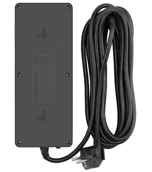 Сетевой фильтр Ippon BK-8-EU-5-16-B 5м (8 розеток) черный (коробка)