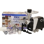 Мясорубка электрическая Renova MG260-R1BP черный, 2600 Вт, 2.5 кг/мин, реверс, защита от перегрузки, металлический лоток, насадки - 7, фото 1