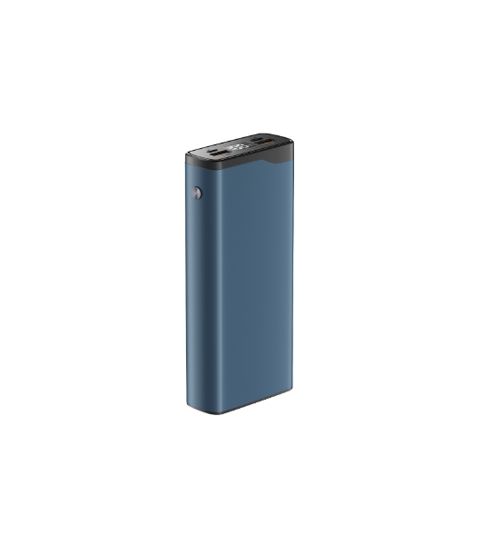 Портативный аккумулятор OLMIO QL-20, 20000mAh, 22.5W, QuickCharge3.0/PowerDelivery, LCD, голубой