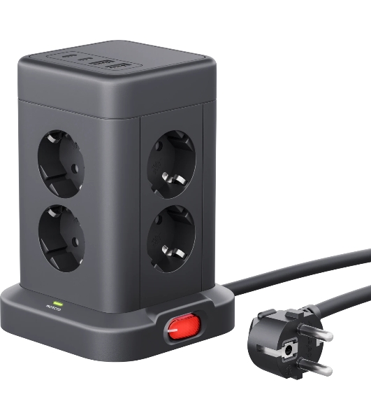 Сетевой фильтр Defender ILS 453 (3 м, 8 розеток, 2USB-A, 2USB-C)