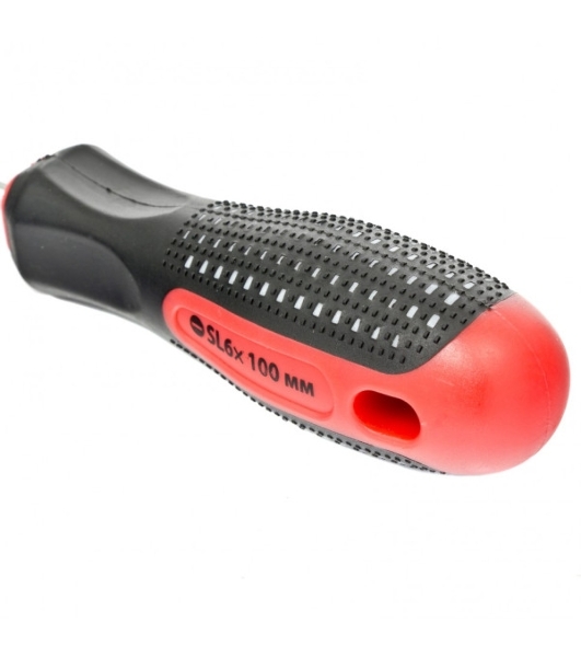 Отвертка Matrix fusion 11423 sl6.0х100 мм crv 3х компонентная рукоятка ''anti slip''