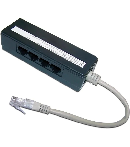 Сплиттер Lanmaster TWT-4U1 черный