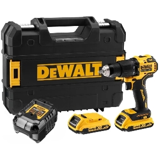 Дрель-шуруповерт DeWalt DCD709D2T, 18 В, 2 Ач, 65 Нм, бесщеточный