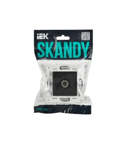 Розетка TV оконечная IEK SKANDY SK-A12G (SK-A10-O-K53) графит