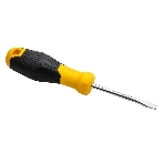 Отвертка шлицевая Deli DL6350751 5х75мм CR-V, Двухкомпонентная ручка. Хромированная, фото 1