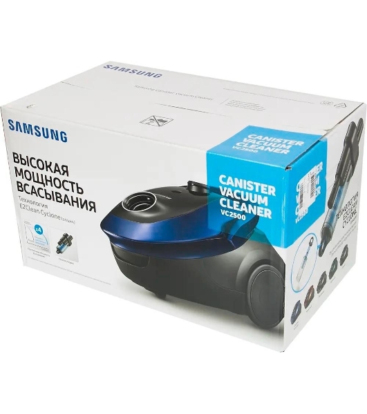 Пылесос Samsung VC20M257AWR красный, 460/2000 Вт, уборка сухая, пылесборник мешок 2.5 л