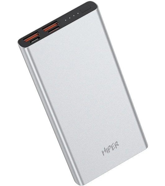 Портативный аккумулятор HIPER CORE 2XL Metal серебристый (10000 мА·ч)