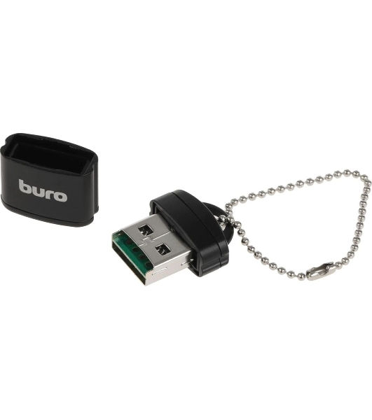 Кард-ридер Buro BU-CR-200/черный/micro-SD/USB 2.0/пластик