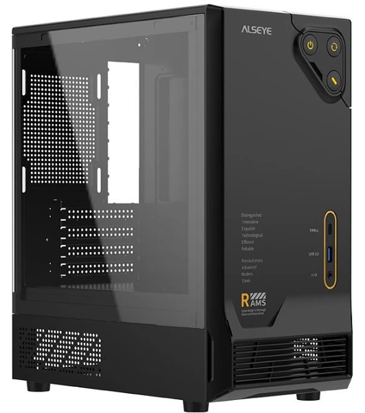 Компьютерный корпус RAMS 1.0 черный-Type C