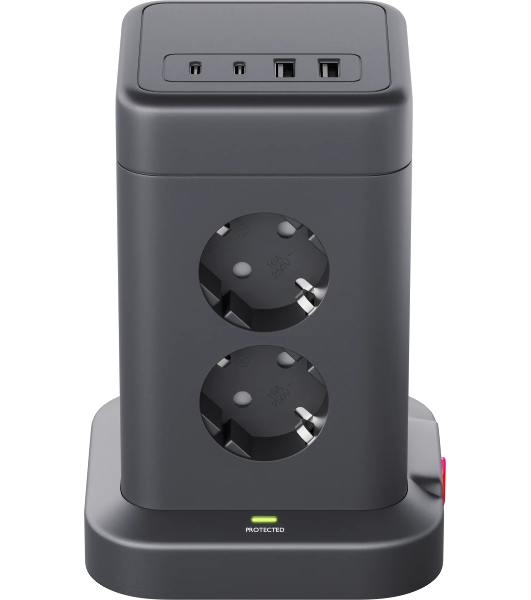 Сетевой фильтр Defender ILS 453 (3 м, 8 розеток, 2USB-A, 2USB-C)
