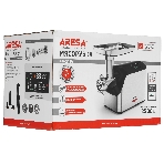 Мясорубка электрическая ARESA AR-2107 серебристый, 2500 Вт, 2.8 кг/мин, реверс, защита от перегрузки, насадки - 5, фото8