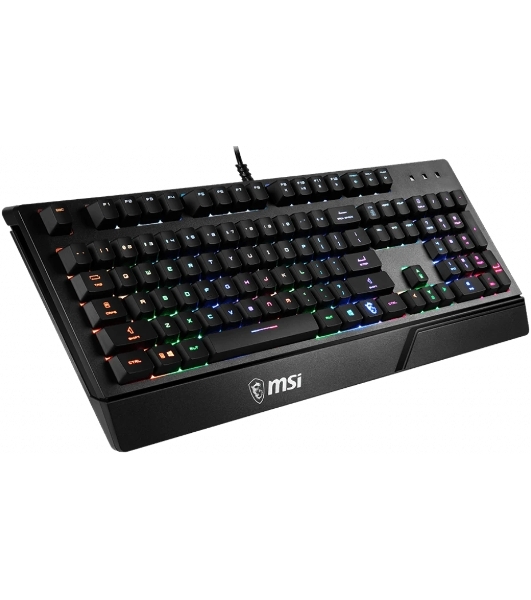 Клавиатура проводная MSI VIGOR GK20 RU черный USB Multimedia for gamer LED (подставка для запястий)