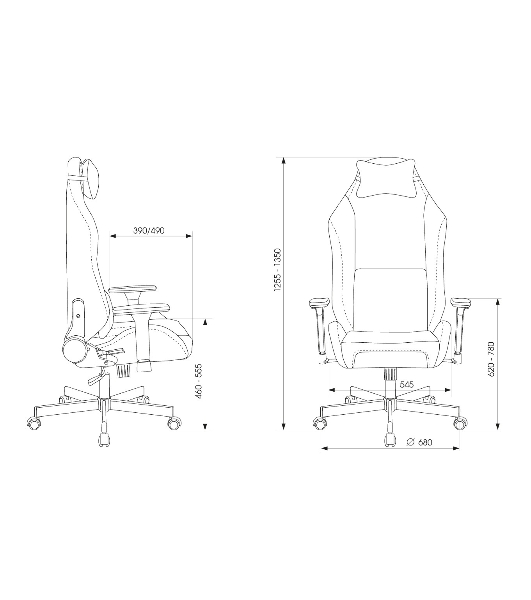Кресло игровое Бюрократ Knight N1 Fabric черный Light-20, с подголов. крестовина металл