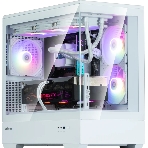 Компьютерный корпус ZALMAN P30 V2, MATX, белый, WINDOW, 2x3.5', 3x2.5', 1xUSB TYPE-C, 1xUSB 3.0, SIDE 2x120мм ARGb, REAR 1x120мм ARGb, VGA support, фото 1