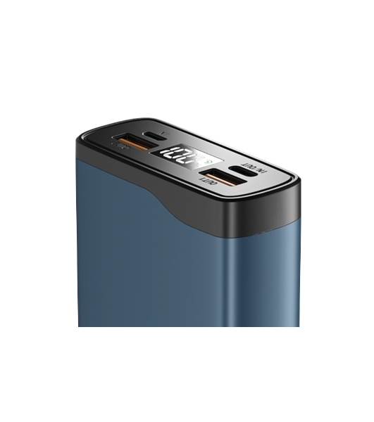 Портативный аккумулятор OLMIO QL-20, 20000mAh, 22.5W, QuickCharge3.0/PowerDelivery, LCD, голубой