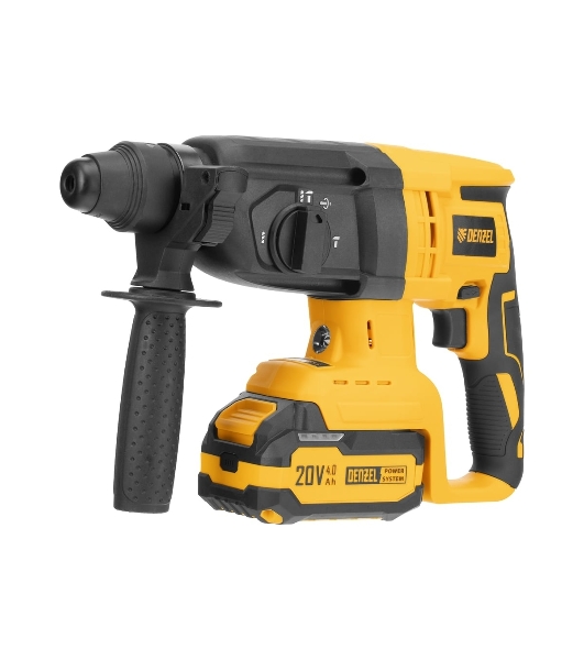 Перфоратор Denzel RHH-BL-20-28, SDS-plus, 20 В, 3 Дж, от аккумулятора