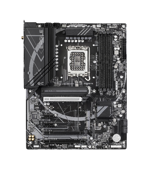 Материнская плата Gigabyte Z790 EAGLE AX, LGA 1700, Intel Z790, 4xDDR5, 4xSATA, 3xM.2, 1xPCIe 3.0 x1, 1xPCIe 4.0 x4, 1xPCIe 5.0 x16, 1xHDMI, 1xDP, 1x 2.5Gb LAN, 2xUSB-A 2.0, 4xUSB-A 3.2 Gen 1, 1xUSB 3.2 Gen 2, 7.1, ATX