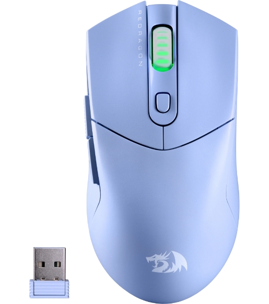Мышь беспроводная Redragon St4r Pro голубой, 26000 dpi, радиоканал, Bluetooth, USB, кнопки - 6