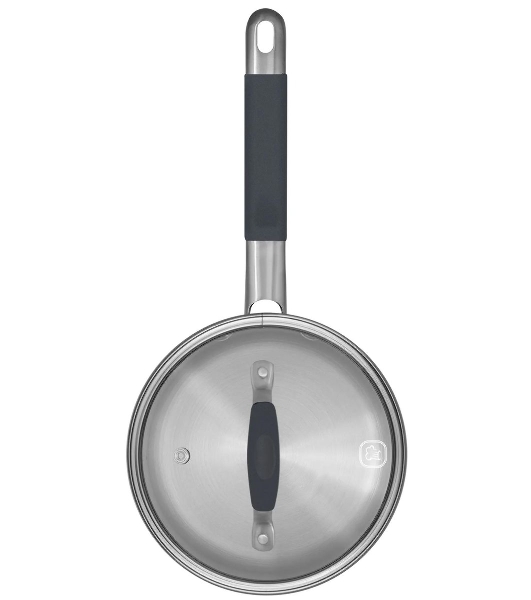 Ковш Rondell Stern RDS-008, 1.9л, с крышкой 16см, серый