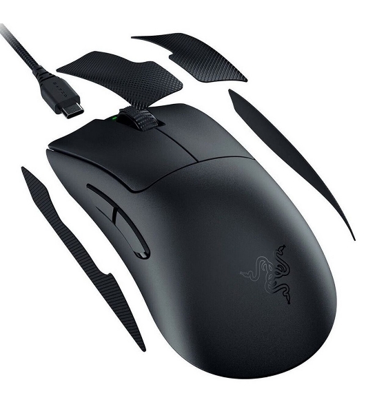 Мышь беспроводная/проводная Razer DeathAdder V3 Pro черный, 30000 dpi, радиоканал, USB, кнопки - 6