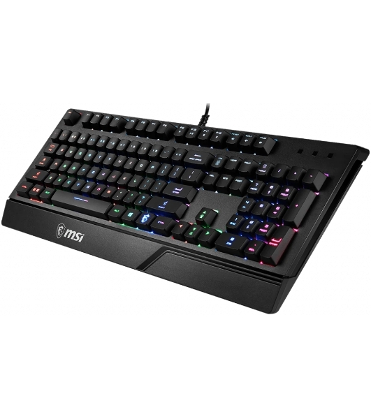 Клавиатура проводная MSI VIGOR GK20 RU черный USB Multimedia for gamer LED (подставка для запястий)