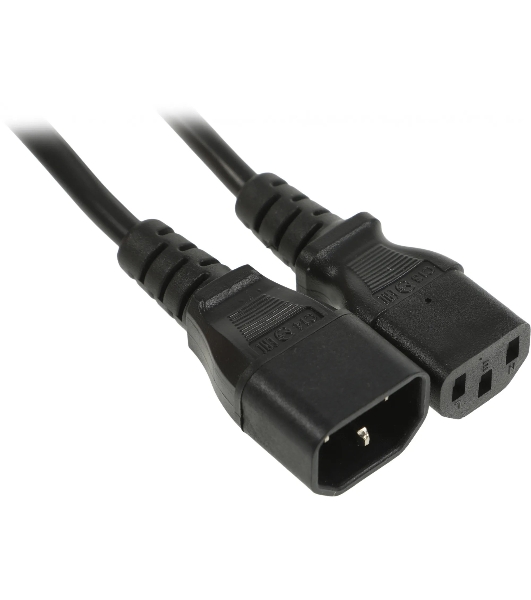 Шнур сетевой Rexant IEC 320 C13 – IEC 320 C14 3x0,75мм², длина 1,8м