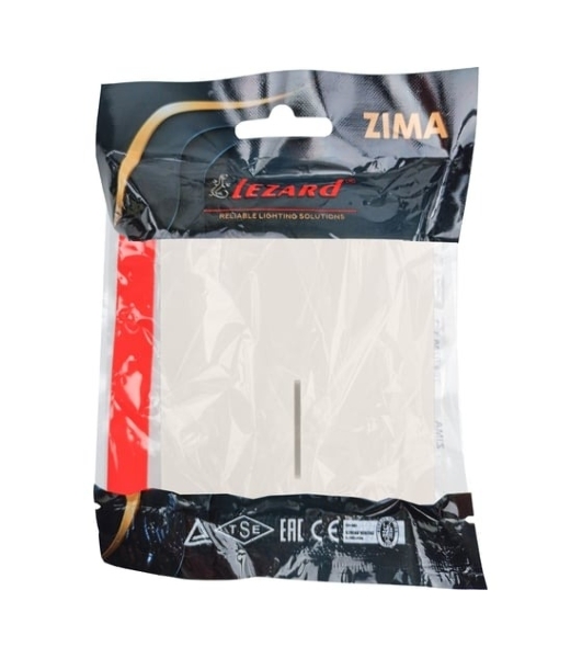 Выключатель 1-кл. с индик. СП ZIMA IP20 10А безвинт. зажим слон. кость LEZARD 704-9088-111QC