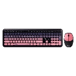 Комплект клавиатура+мышь Smartbuy 666395AG беспроводной, USB, 1000 DPI, чёрно-розовый, фото 1