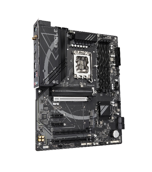 Материнская плата Gigabyte Z790 EAGLE AX, LGA 1700, Intel Z790, 4xDDR5, 4xSATA, 3xM.2, 1xPCIe 3.0 x1, 1xPCIe 4.0 x4, 1xPCIe 5.0 x16, 1xHDMI, 1xDP, 1x 2.5Gb LAN, 2xUSB-A 2.0, 4xUSB-A 3.2 Gen 1, 1xUSB 3.2 Gen 2, 7.1, ATX